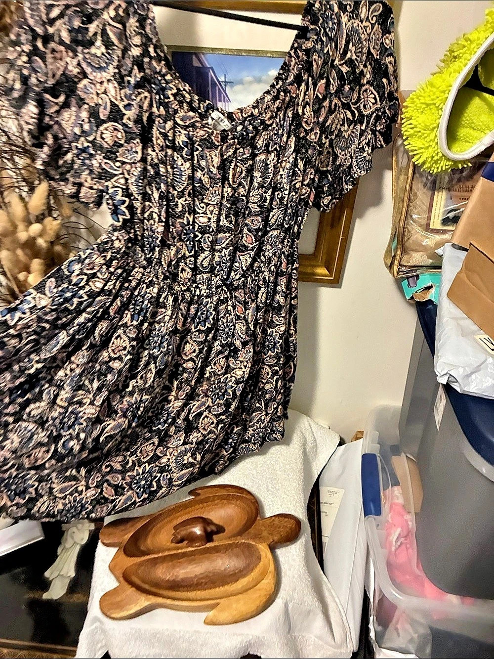 Forever 21 Paisley Mini Dress in Black & Pink Size Small